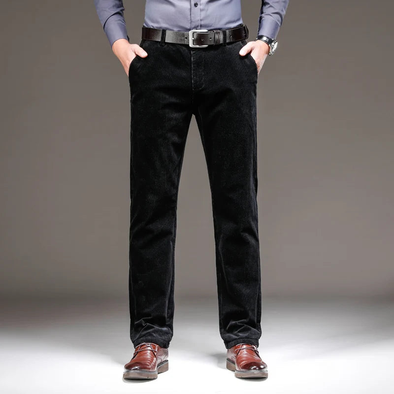 Corduroy Pants Men Business Casual Trousers