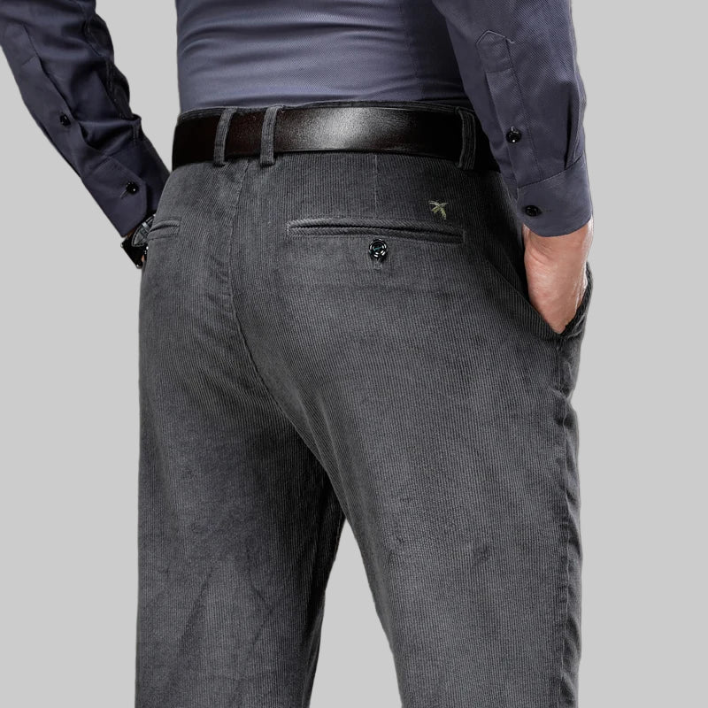 Corduroy Pants Men Business Casual Trousers